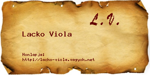 Lacko Viola névjegykártya